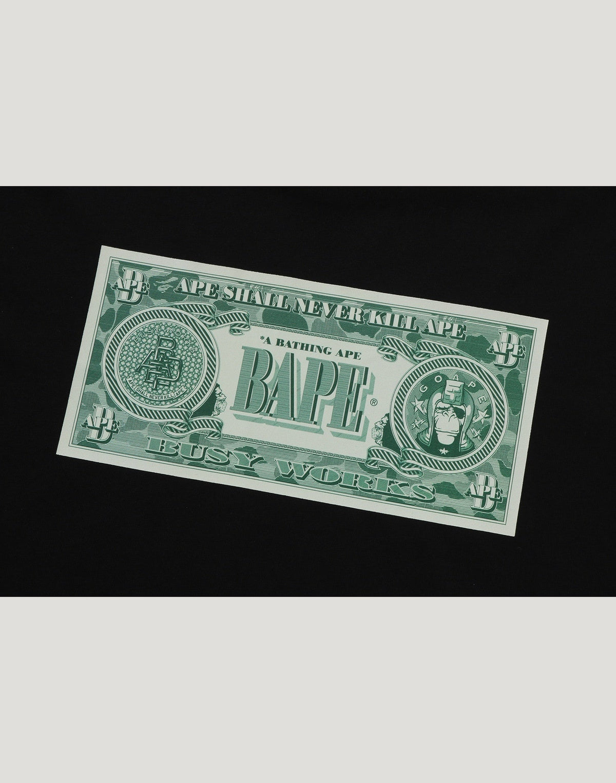 BAPE BANKNOTE TEE MENS