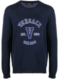 Versace intarsia-knit logo jumper