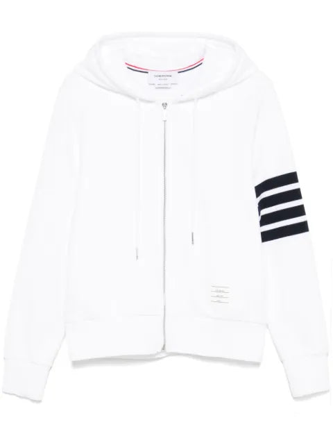 Thom Browne classic loopback 4-Bar zip up hoodie
