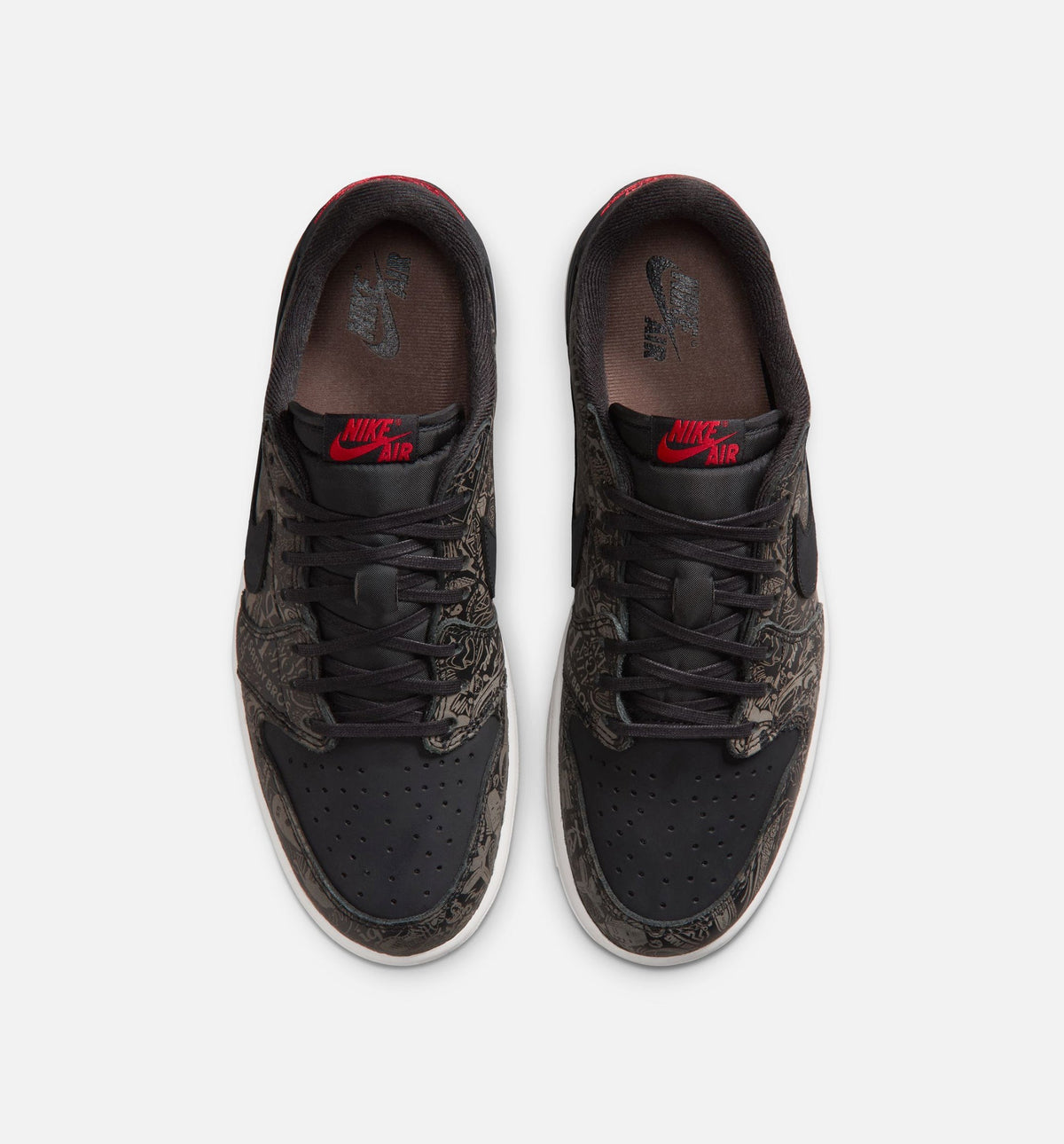 Air Jordan 1 Retro Low OG Laser Men's Sneakers - Black / Varsity Red / Summit White