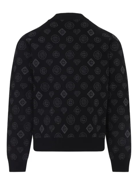 Casablanca logo-pattern zip-up jacket