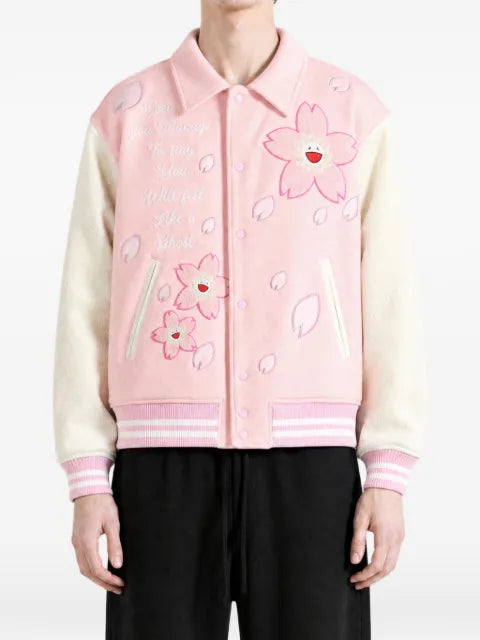 MONONOKE MADE Sakura-embroidered bomber jacket