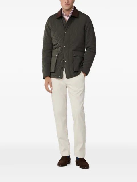 Hackett London quilted corduroy-collar jacket