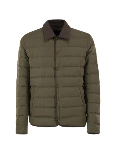 Herno quilted shirt-collar padded jacket