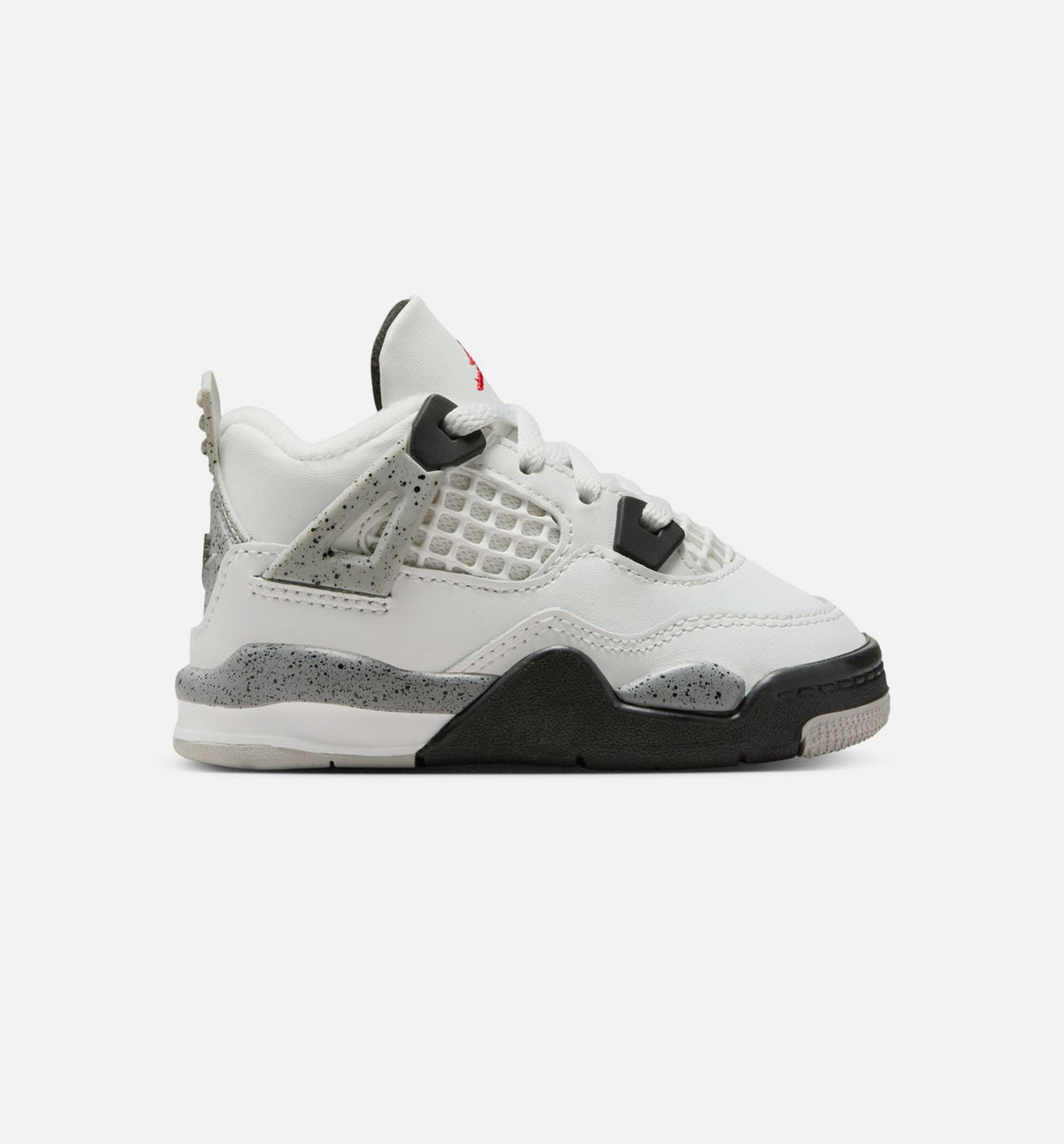 Air Jordan 4 Retro White Cement Infant/Toddler Lifestyle Shoes - Summit White/Fire Red/Cement Grey/Black