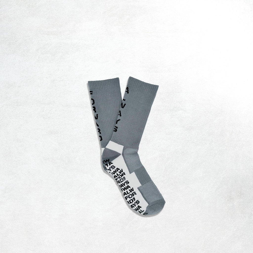 Forward, Always Active Tech Sock: Steel/White