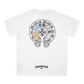 Chrome Heart T Shirts Horseshoe Patch Embroidery Short Sleeve T-Shirt