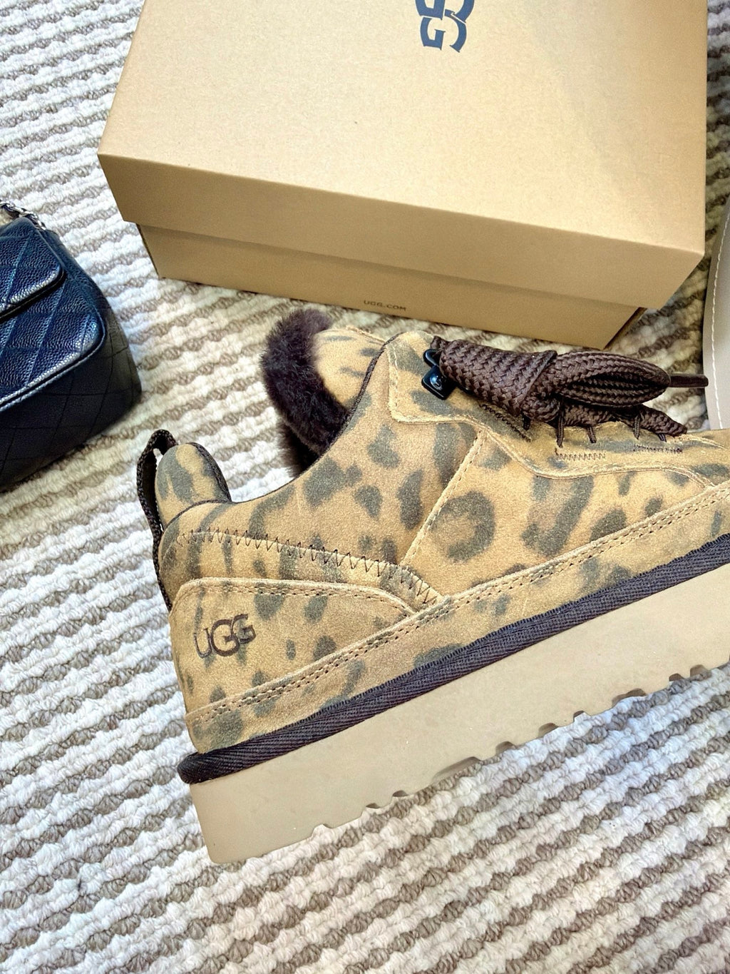 UGG Leopard Mel Suede Mesh Low-Top Shoes