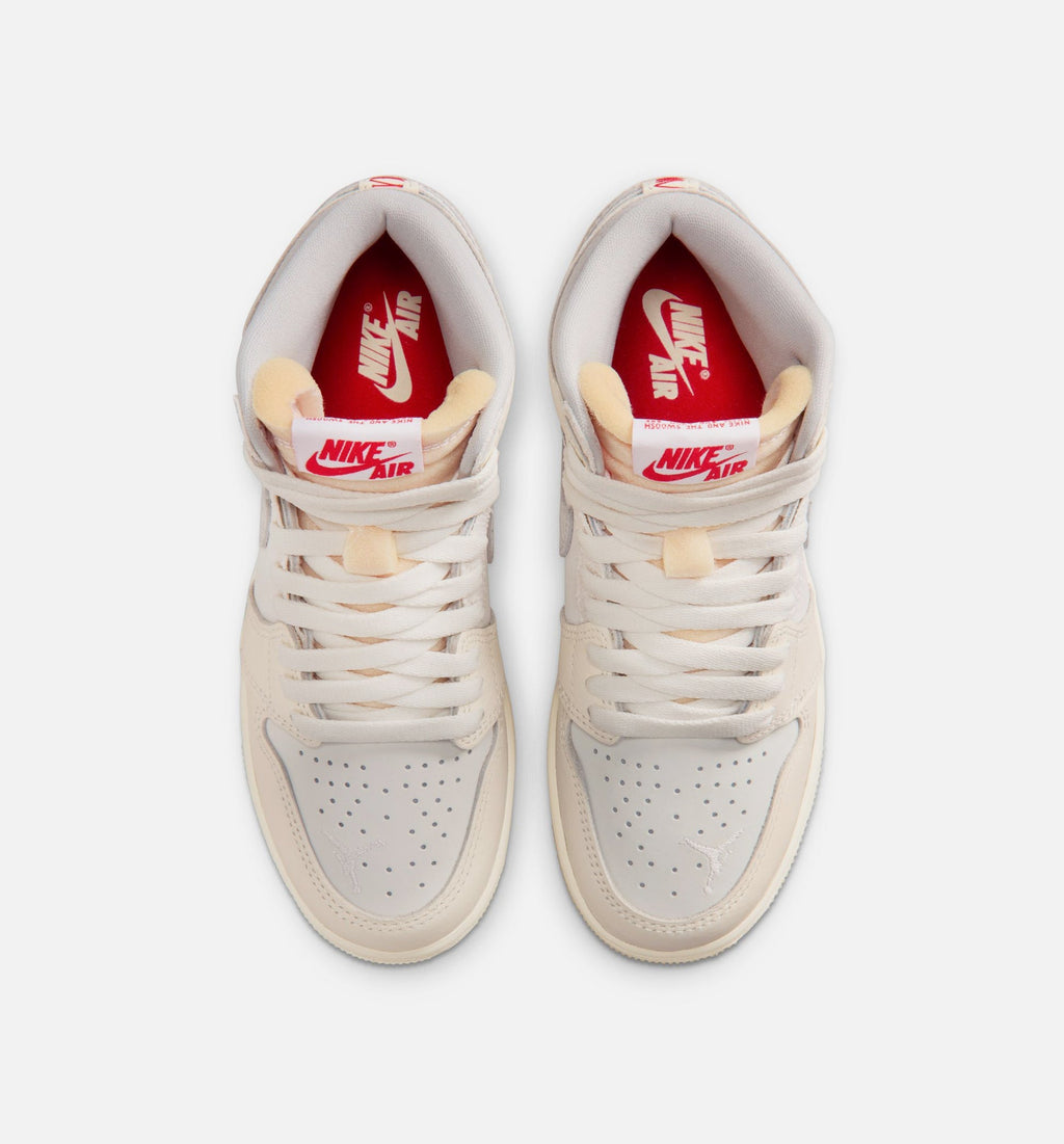 Air Jordan 1 Retro High OG Sail | Grade School Lifestyle Shoe | Sail/Varsity Red/Light Ivory/Coconut Milk/Phantom