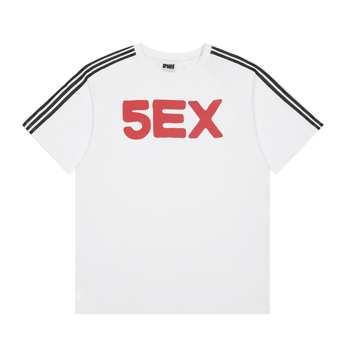 Sp5der Striped Raglan Graphic T-Shirt