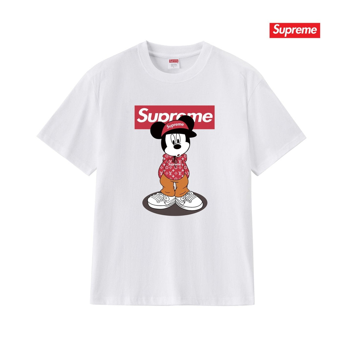 Supreme Mickey-Style Character Graphic T-Shirt