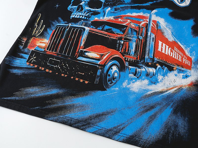 Godspeed Washed Black Truck Skull Graphic T-Shirt
