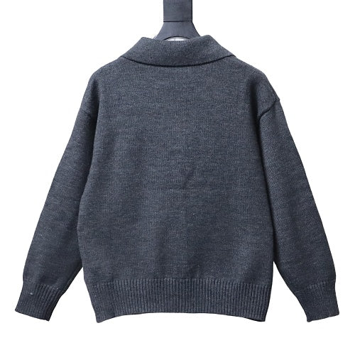 AMI Paris Ami De Coeur Polo Sweater Grey