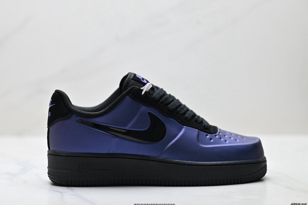 Nike Air Force 1 Low Purple Black Unisex Sneakers Style 17