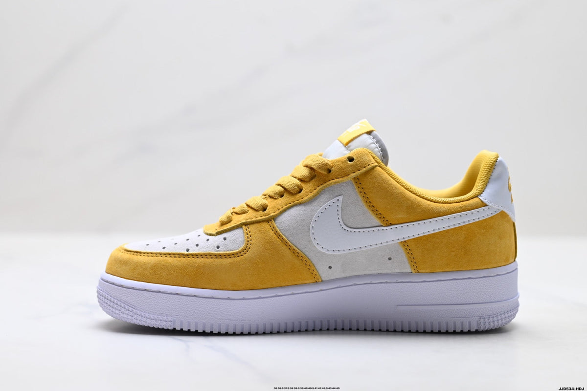 Nike Air Force 1 Low Yellow White Unisex Sneakers Style 10