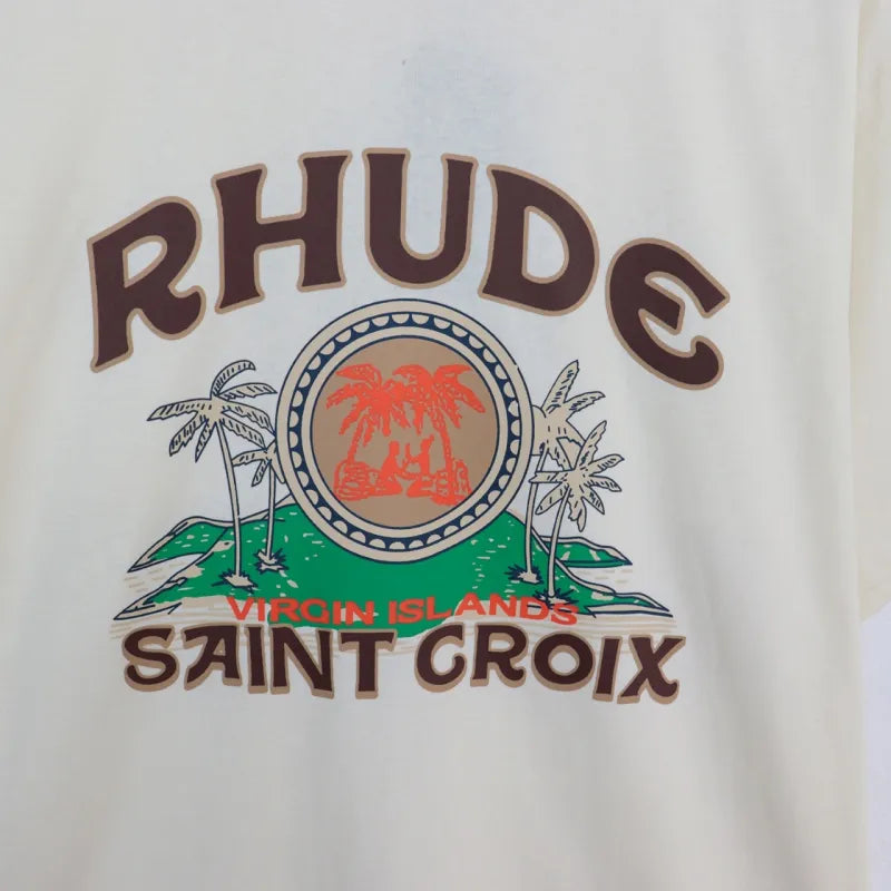 Rhude Saint Croix T-Shirt Vintage White