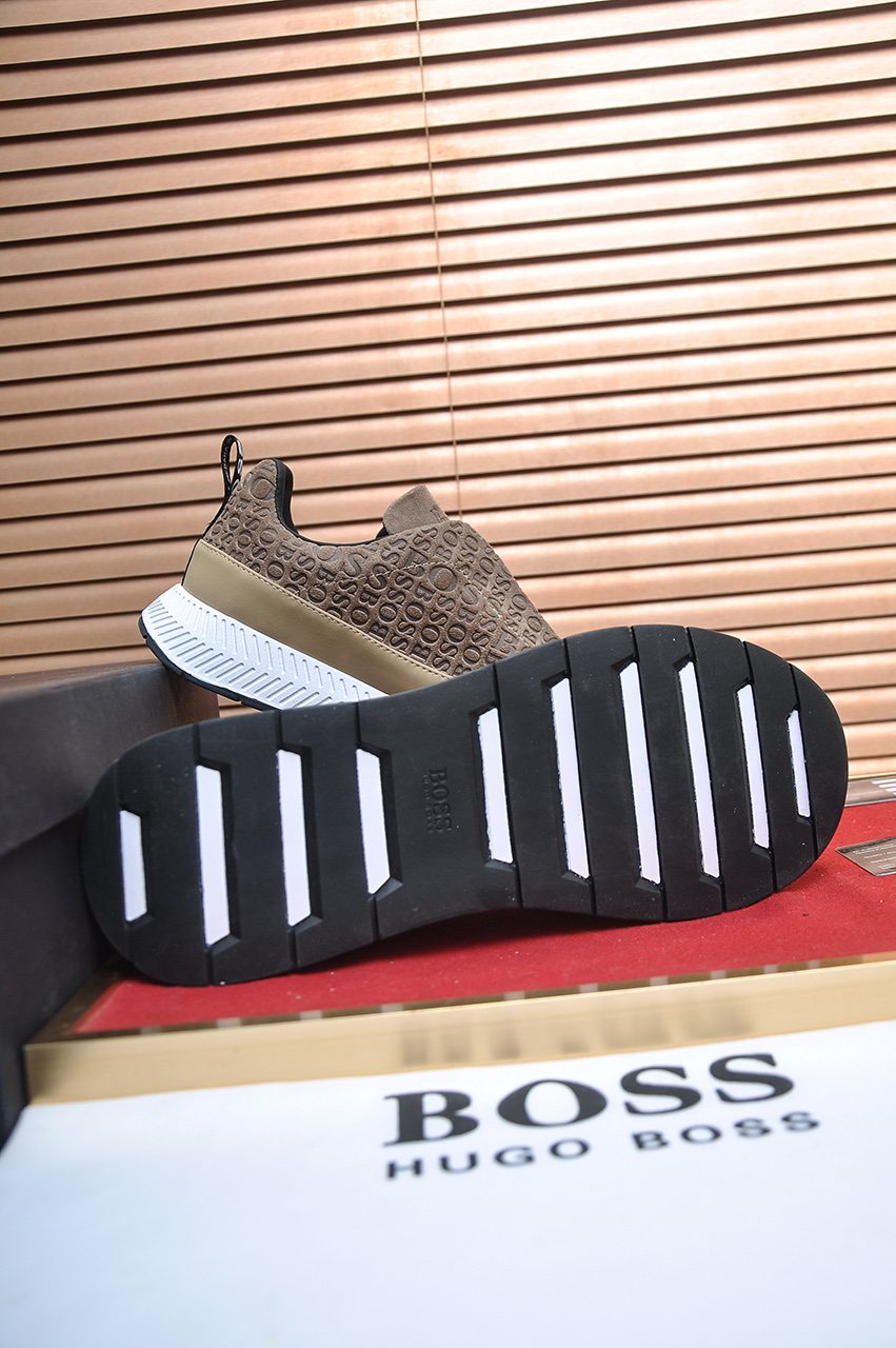 HUGO BOSS Textured Slip-On Sneakers