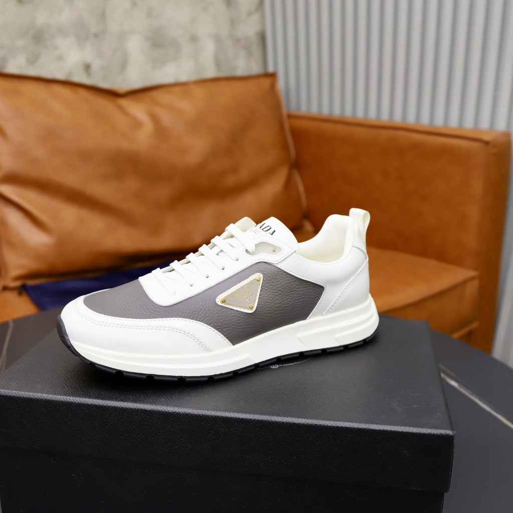 Prada Paneled Lace-Up Sneakers