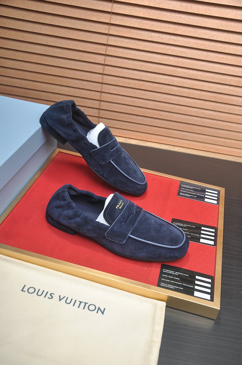 Prada Strap-Detail Slip-On Loafers