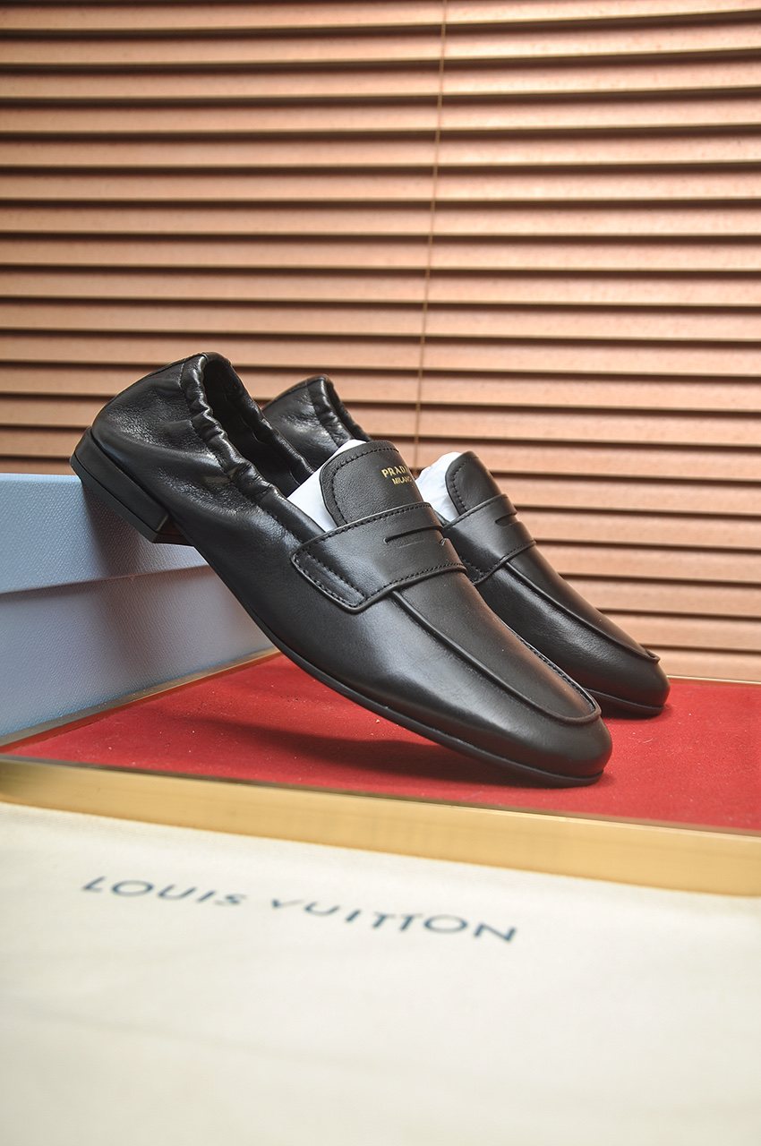 Prada Strap-Detail Slip-On Loafers