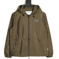 Burberry Equestrian Emblem Hooded Zip Jacket - Olive